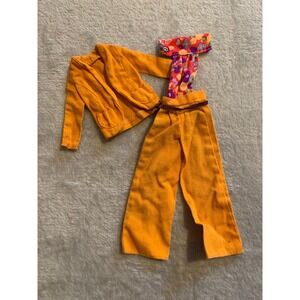 VTG Barbie Doll Best Buy Orange Halter Top Jumpsuit With Jacket #3208 Mod 1973